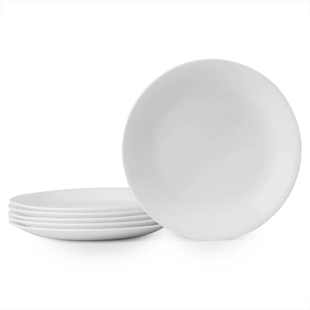 Set of 6 8.5 Inch Round Glass Salad Plates - Metromarketstore
