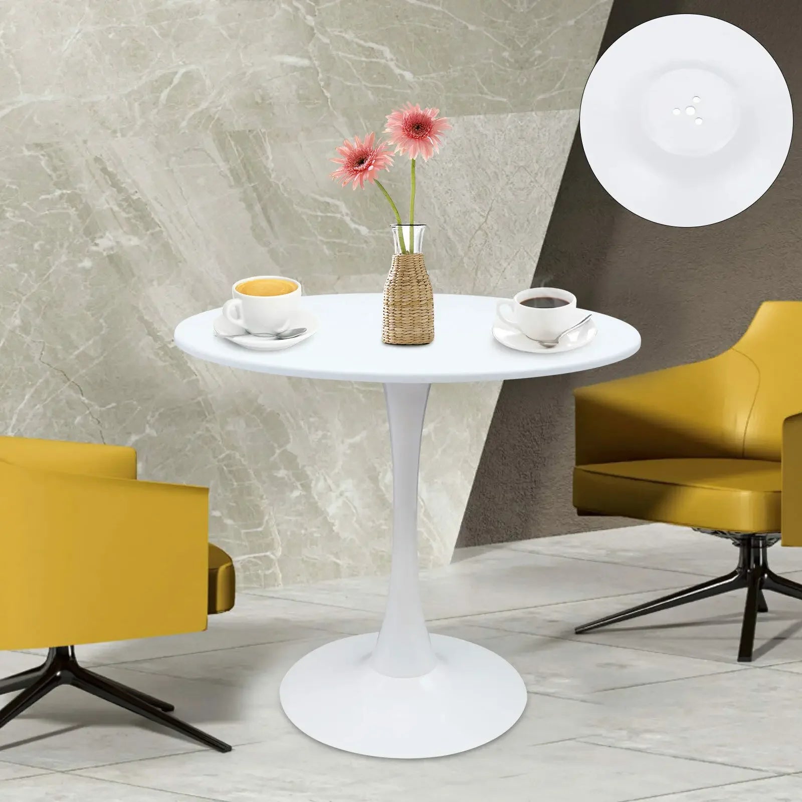 31.5" Round Tulip Pedestal Dining Table - Metromarketstore