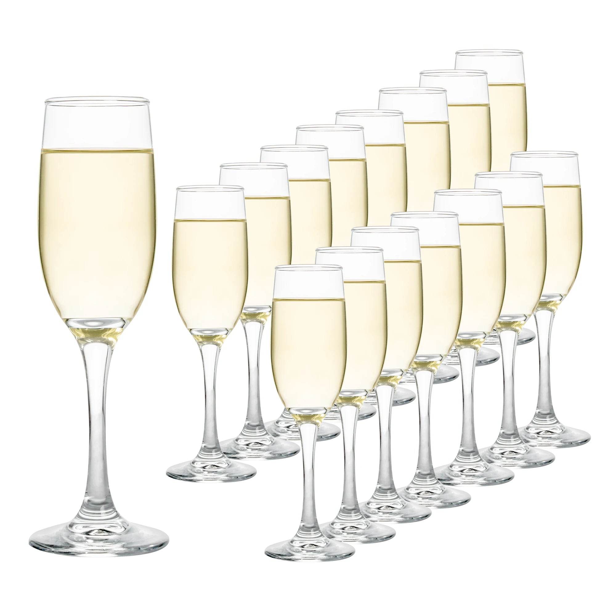 6oz 16-Pack Thickened Champagne Glasses - Metromarketstore