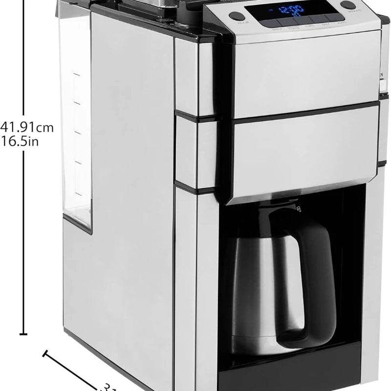 Thermal Carafe Coffee Maker, One Size, Silver, 10 Cup - Metromarketstore