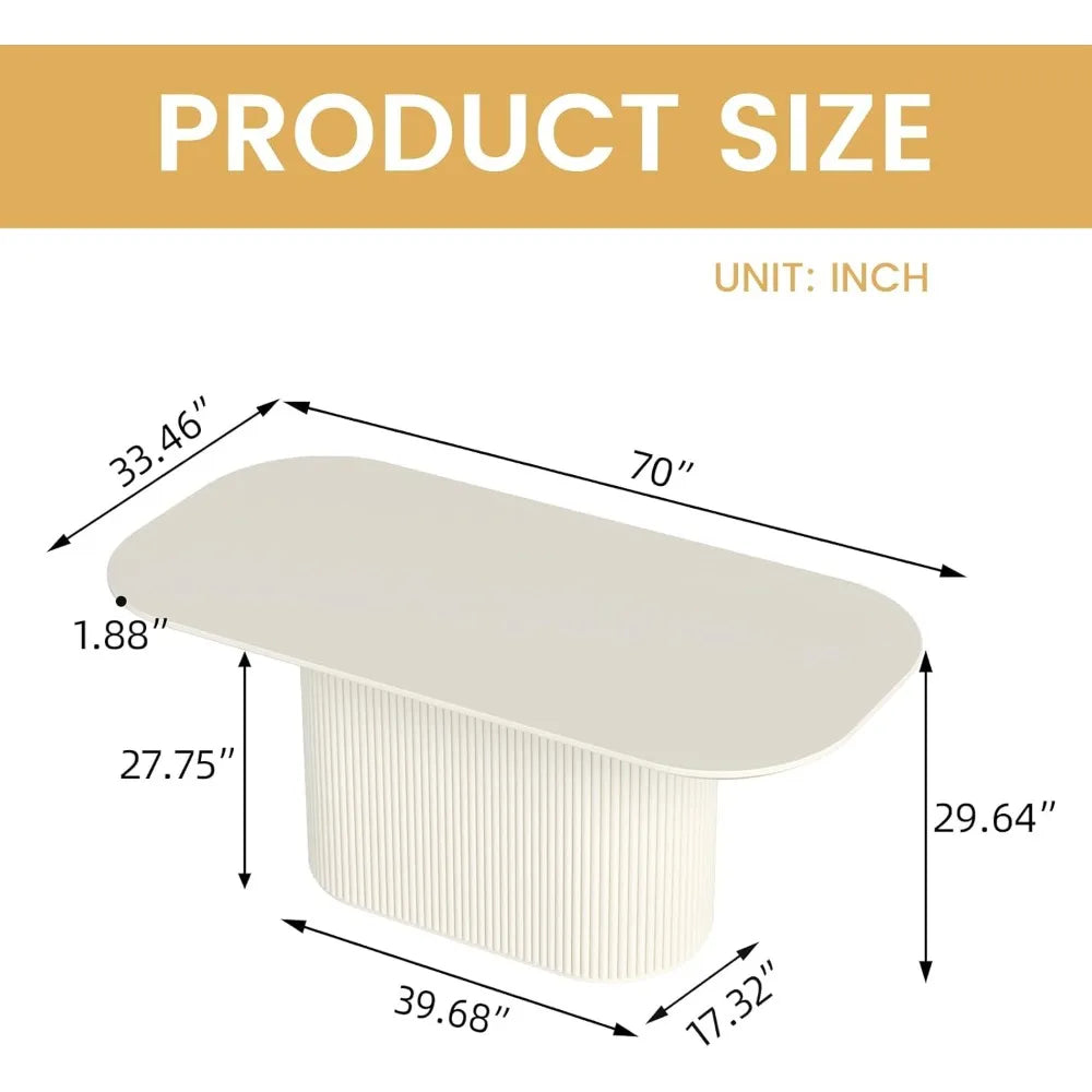 70" Rectangle Dining Table for 4-6 - Metromarketstore