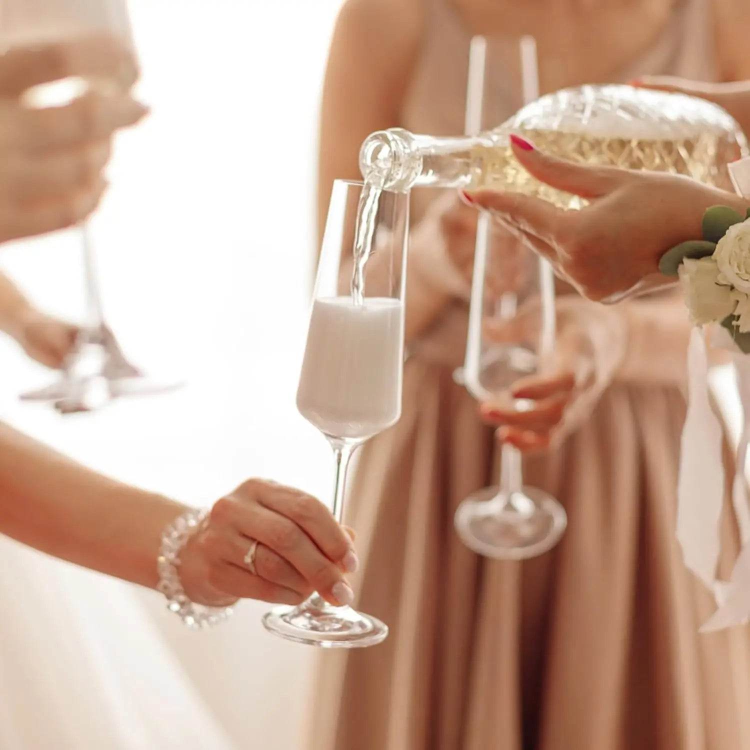 2 Pieces Luxury Crystal Champagne Flutes - Metromarketstore