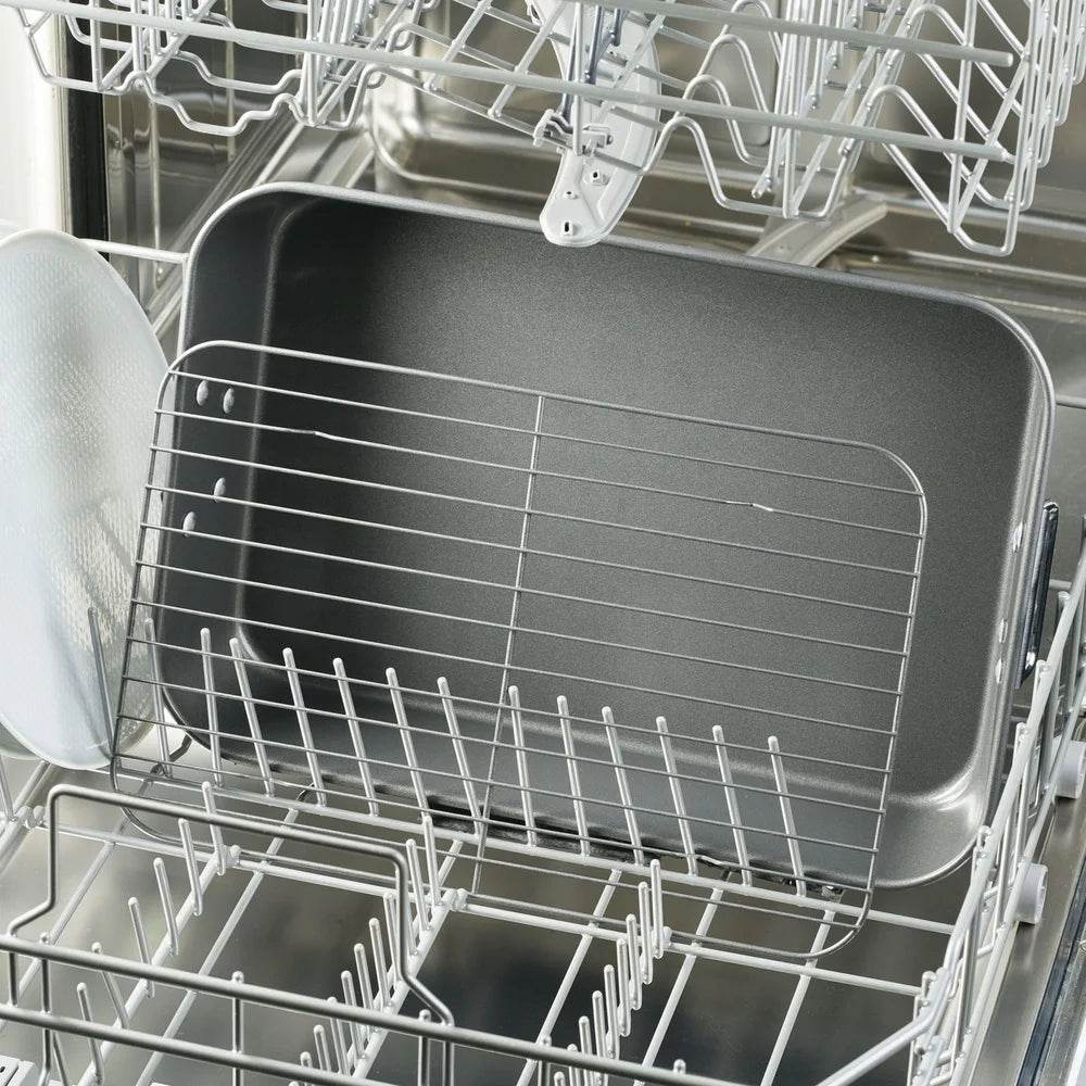 Nonstick Steel Roasting Pan with Removable Rack - Metromarketstore