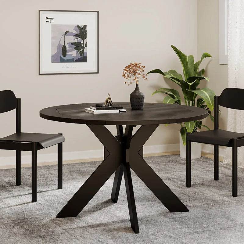 Sandee Dining Table, Round, Black - Metromarketstore