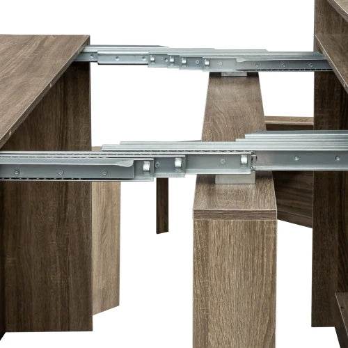 Modern Extendable Dining Table with Storage - Metromarketstore