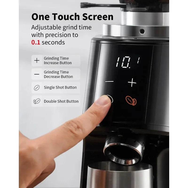 100 Grind Settings and All-Metal Chamber Coffee Bean Grinder Professional 64mm Burr Coffee Grinde - Metromarketstore