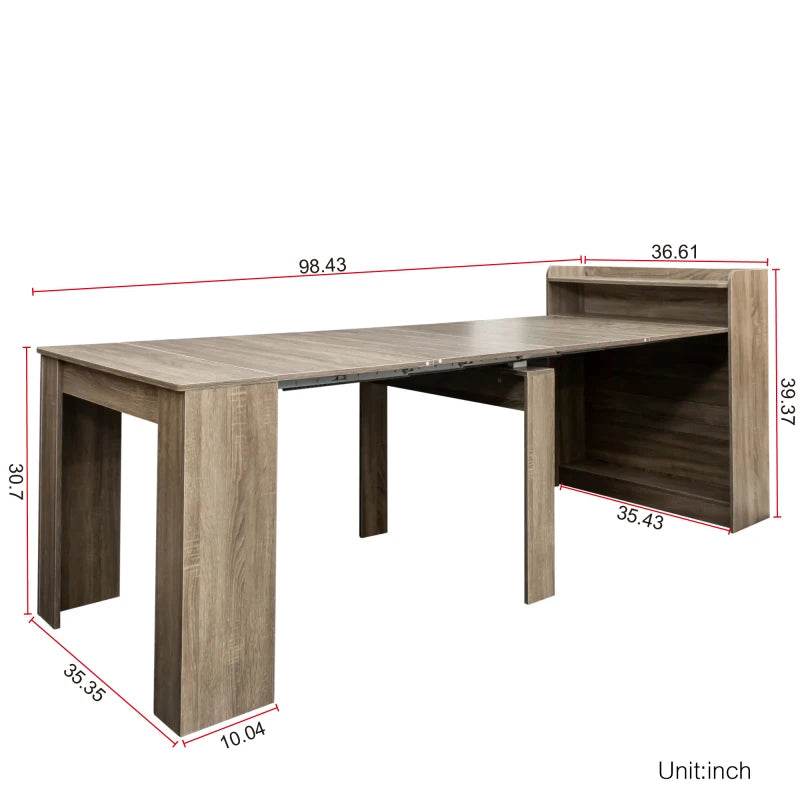Modern Extendable Dining Table with Storage - Metromarketstore