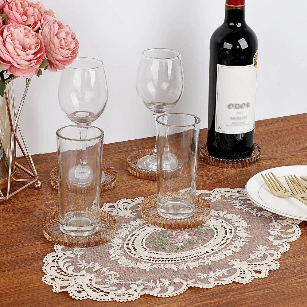 Modern Clear Coaster Set of 5 - Metromarketstore