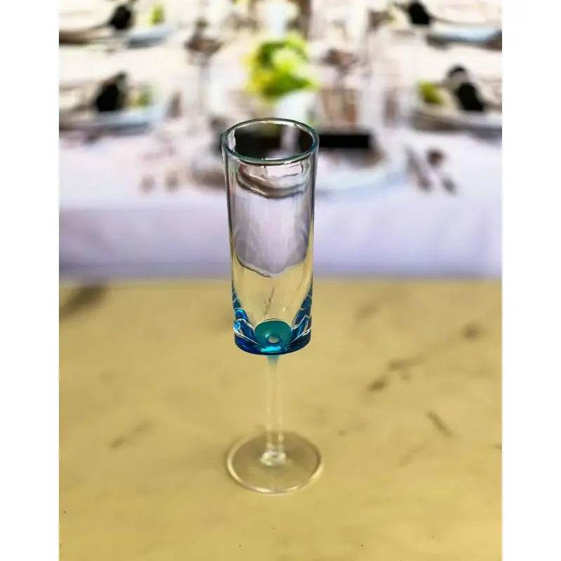 Oval Plastic Champagne Flute Set of 4 (4oz), Unbreakable Acrylic - Metromarketstore