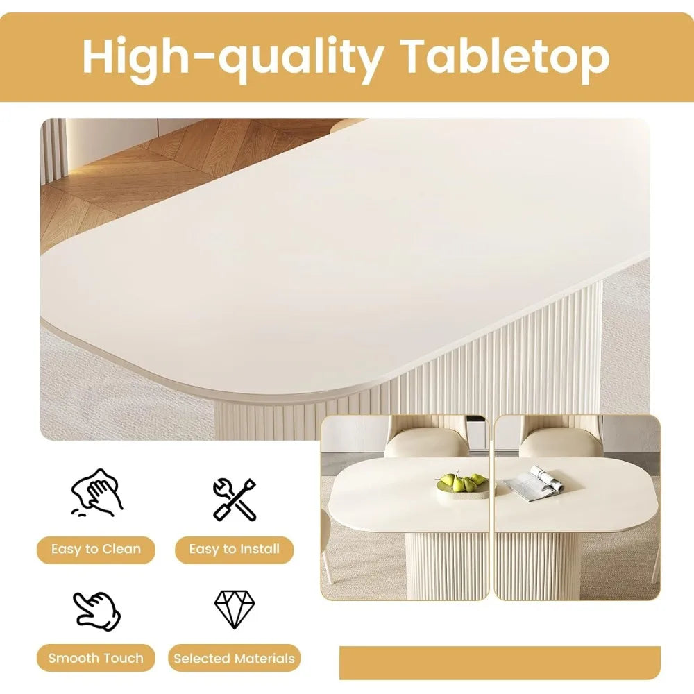 70" Rectangle Dining Table for 4-6 - Metromarketstore