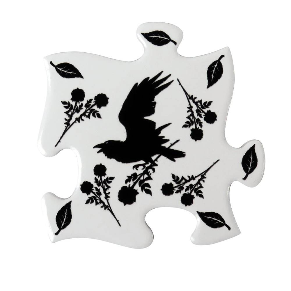 Black Raven & Rose Coasters (Set of 4) - Metromarketstore