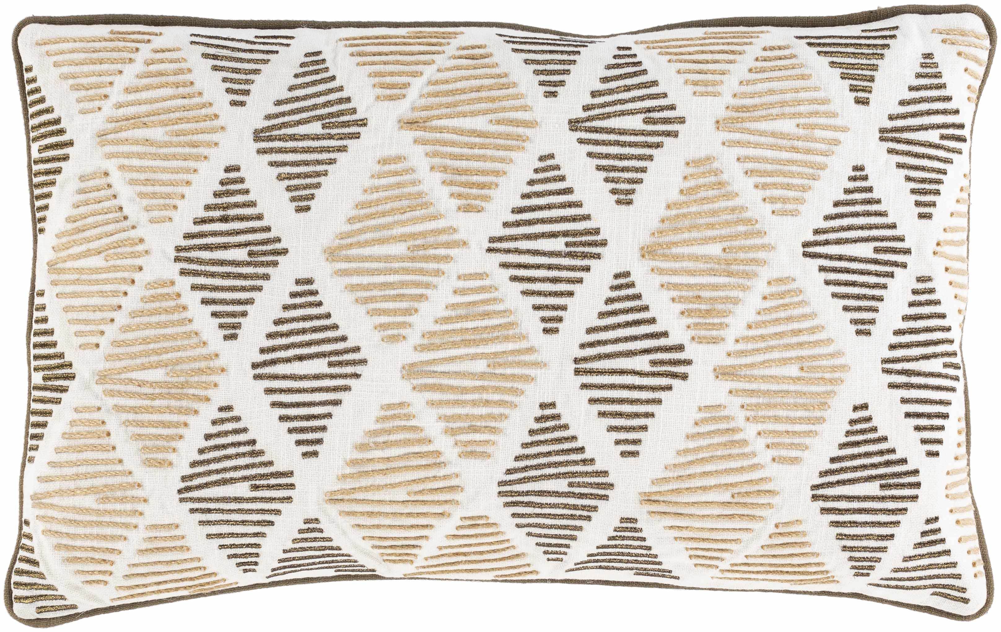 Bankstown Beige Geometric Lumbar Pillow - Clearance - Metromarketstore