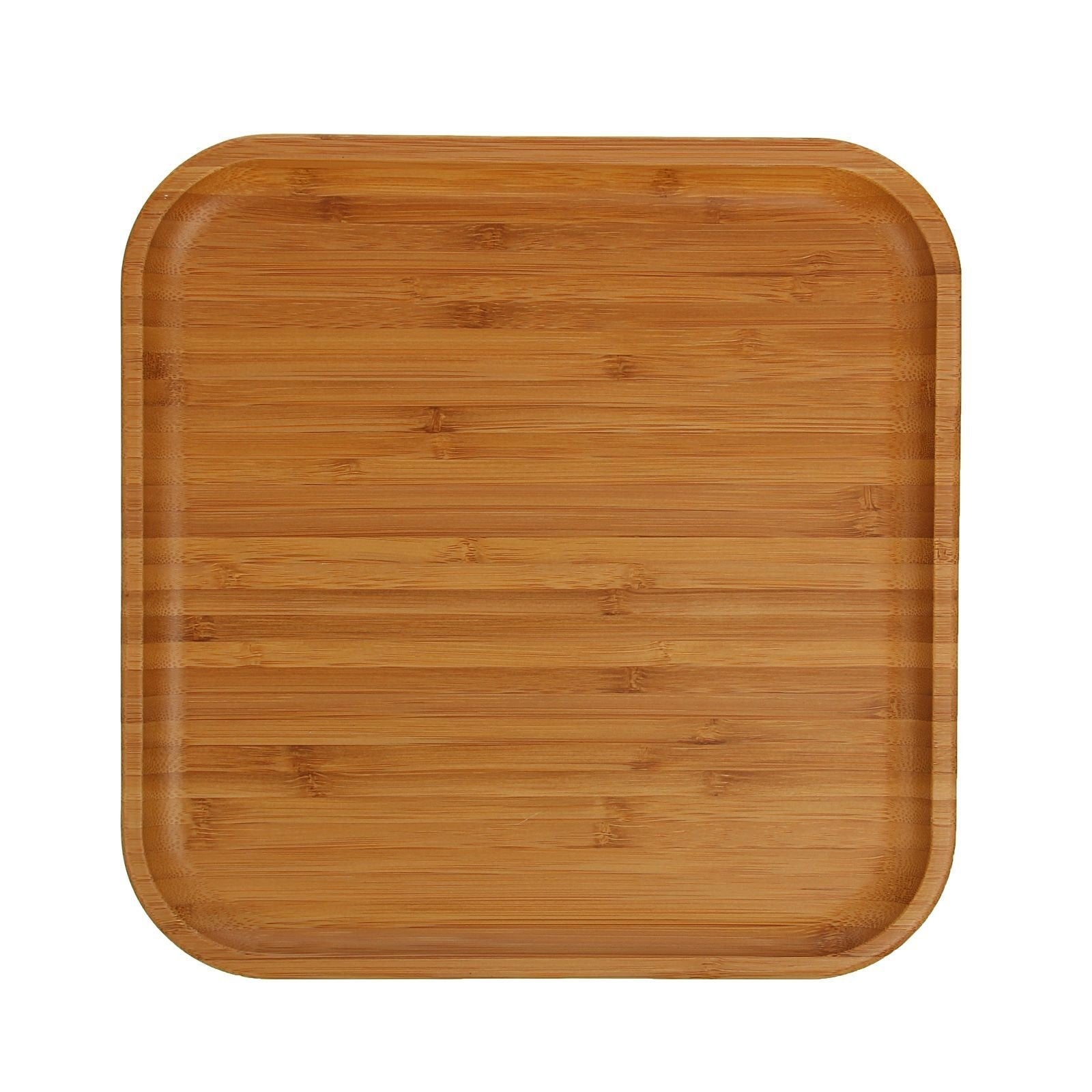Bamboo Square Plate 11" inch X 11" inch |For Appetizers / Barbecue / Steak - Metromarketstore