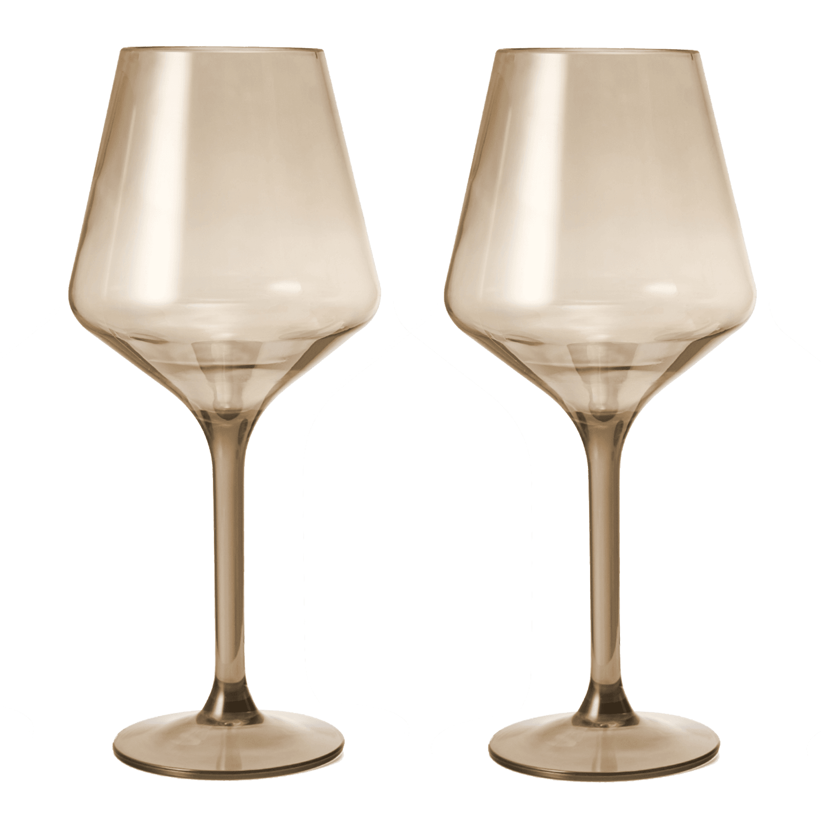 Floating Wine Glasses for Pool - Set of 2-15 OZ Shatterproof Poolside Wine Glasses, Tritan Plastic Reusable, Beach Outdoor Cocktail, Wine, Champagne, Water Glassware Spring Summer (Smoke) - Metromarketstore