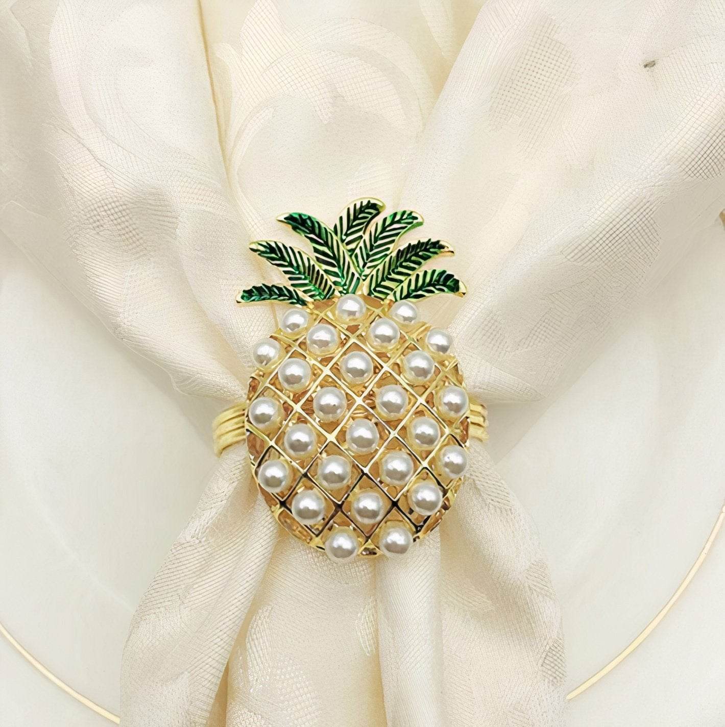 Pineapple Napkin Ring Set of 6 - Metromarketstore