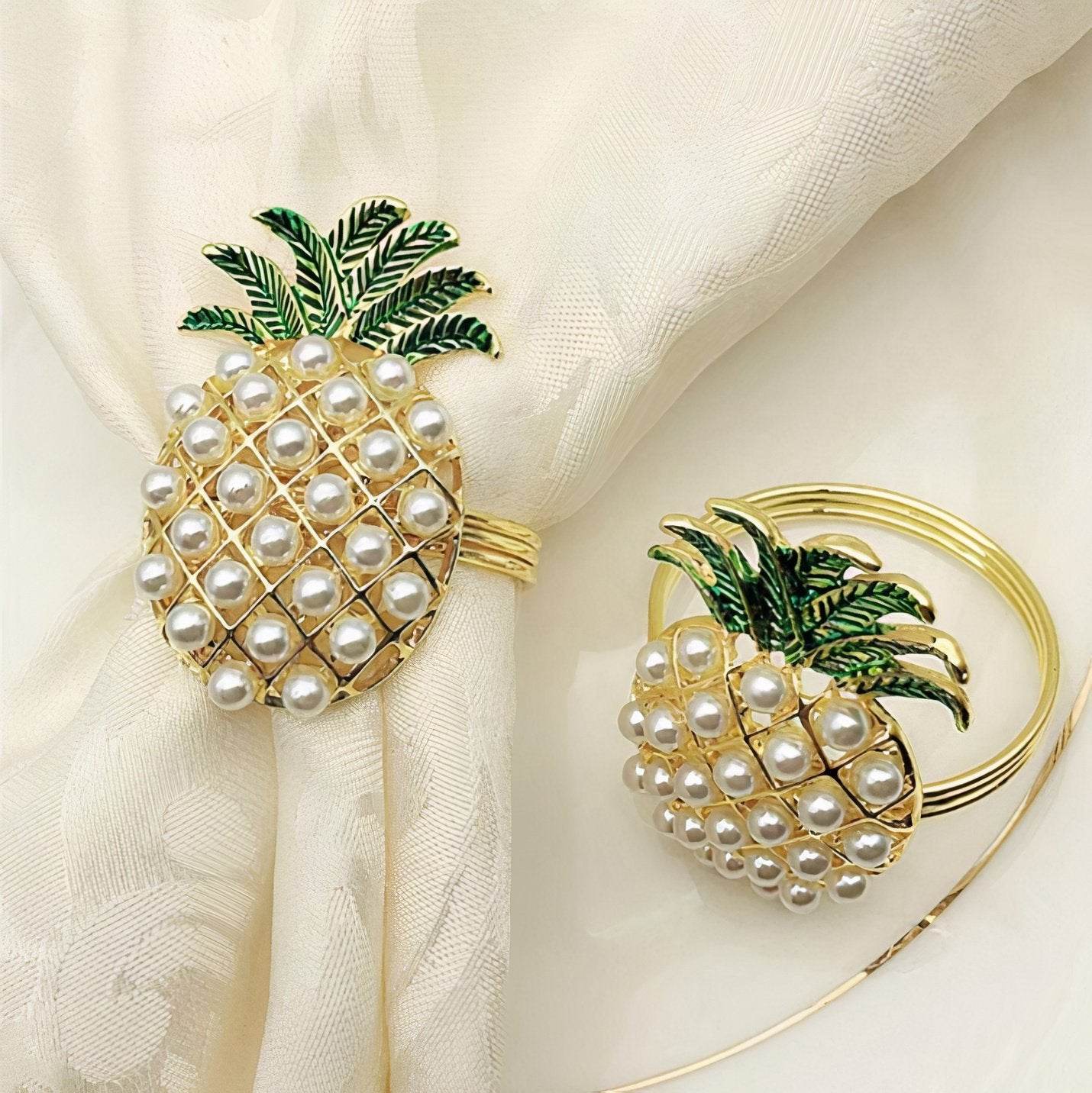 Pineapple Napkin Ring Set of 6 - Metromarketstore