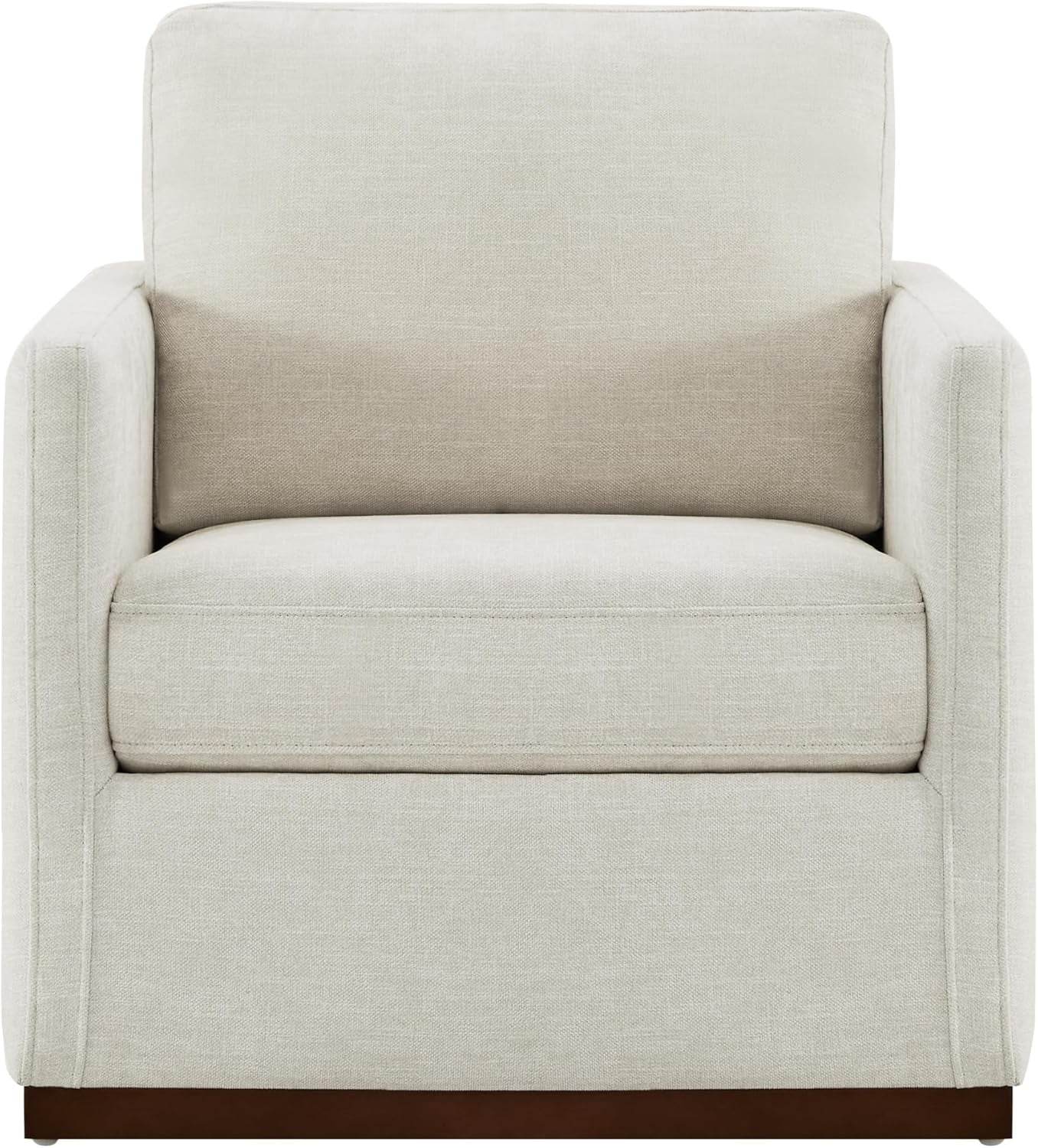 Swivel Linen Accent Upholstered Armchair Mid Century Modern-3