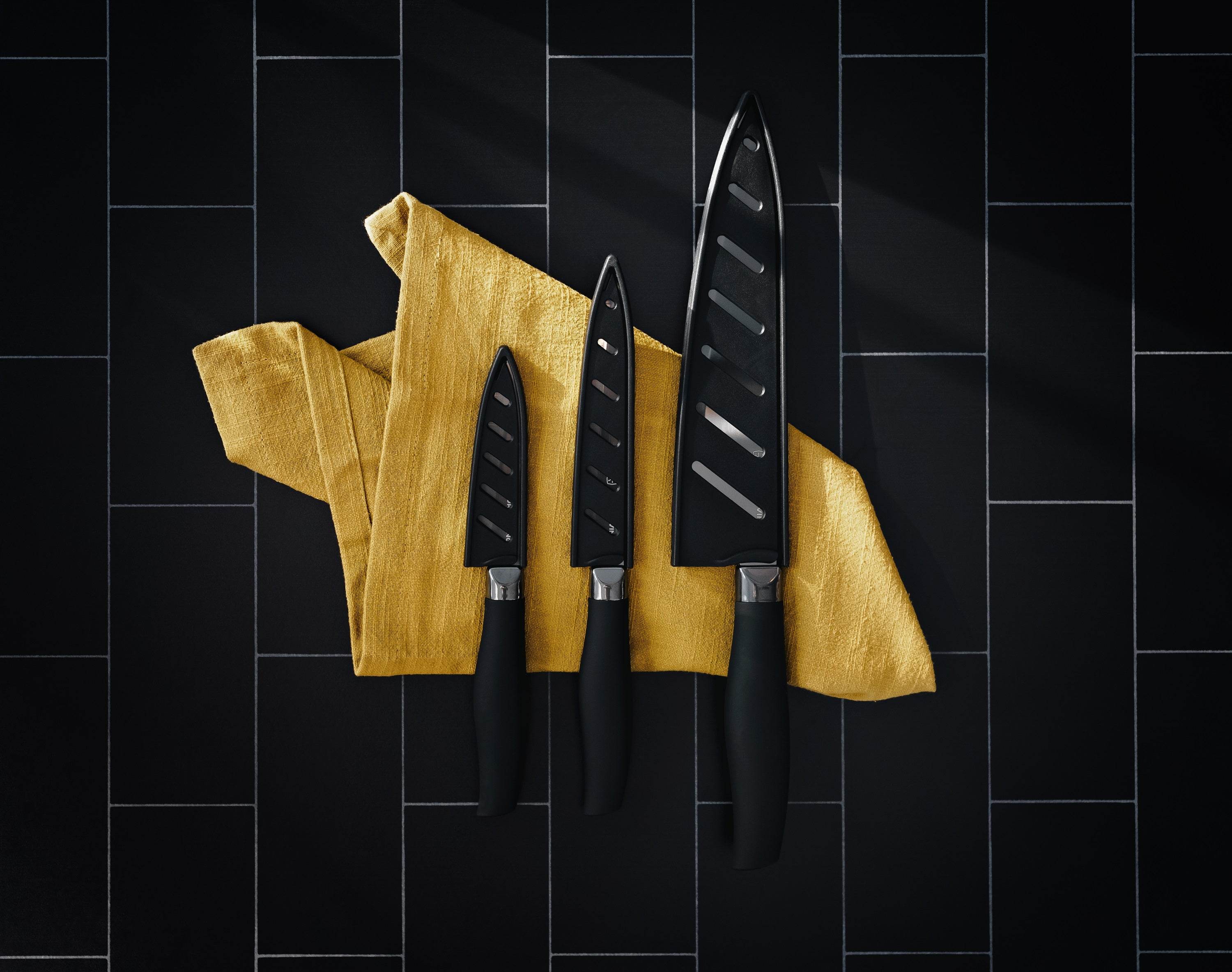 Titan 3-Piece Kitchen Knife Set - Black-3
