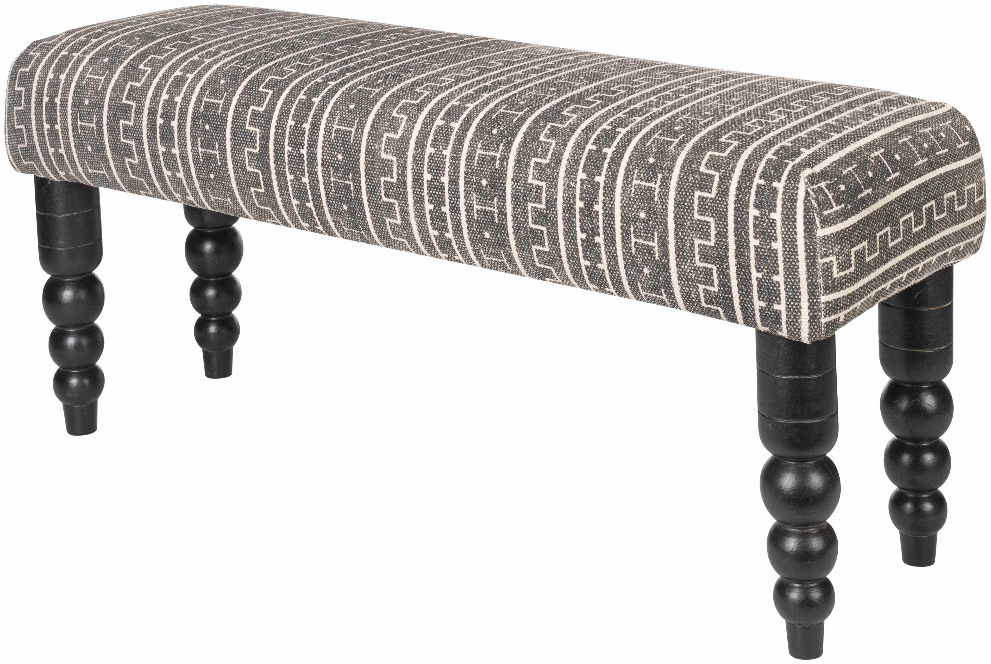 Toshkivka Black and White Patterned Bench - Metromarketstore