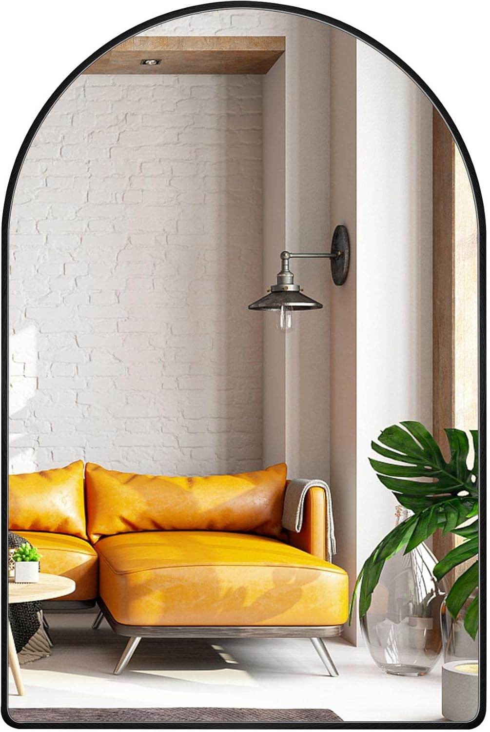 24X36 Inch Black Arched Mirror - Metromarketstore