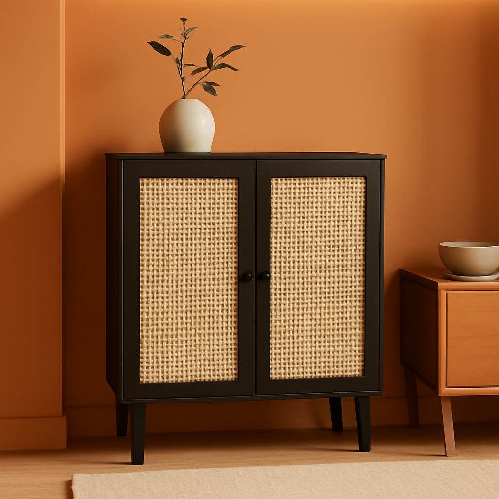 Buffet Cabinet with Storage in Black - Metromarketstore