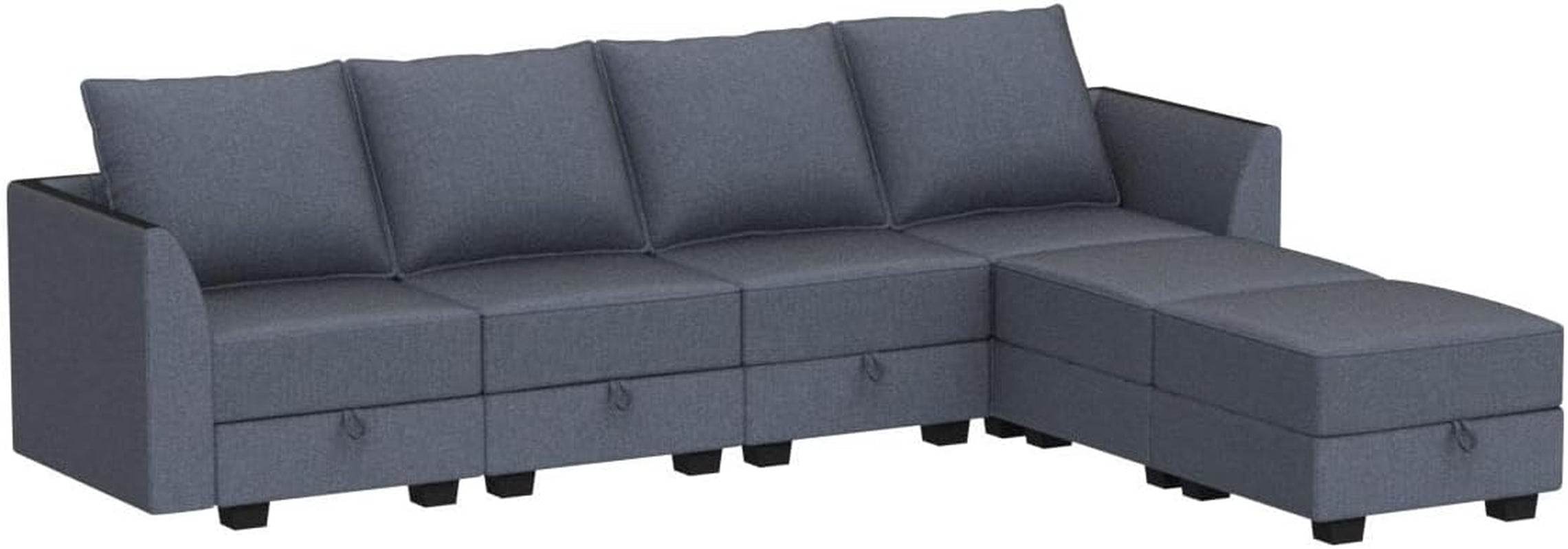 Modular Sectional Sofa with Storage Chaise-2