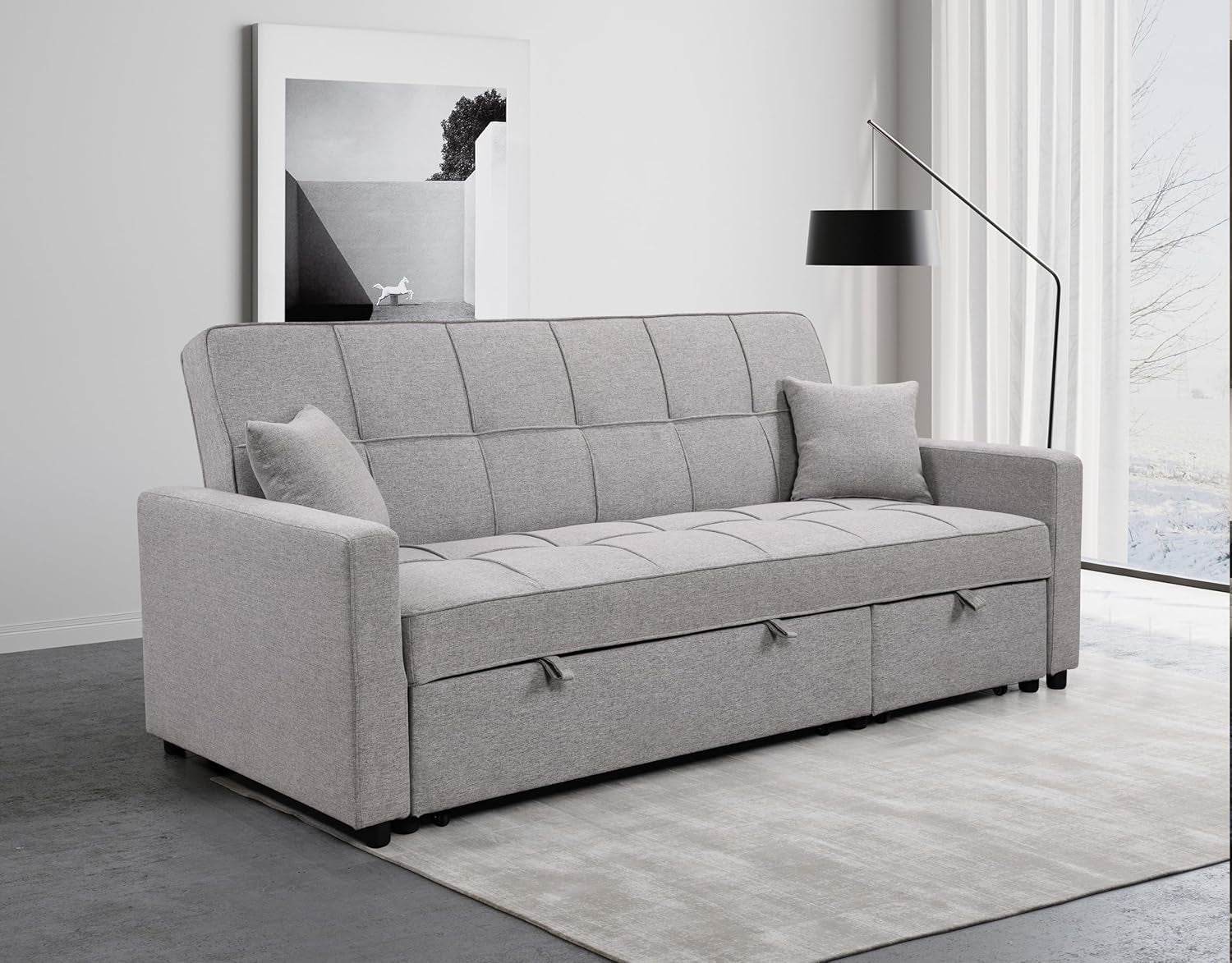 Queen Size Sleeper Sofa Couch with Adjustable Backrest - Metromarketstore