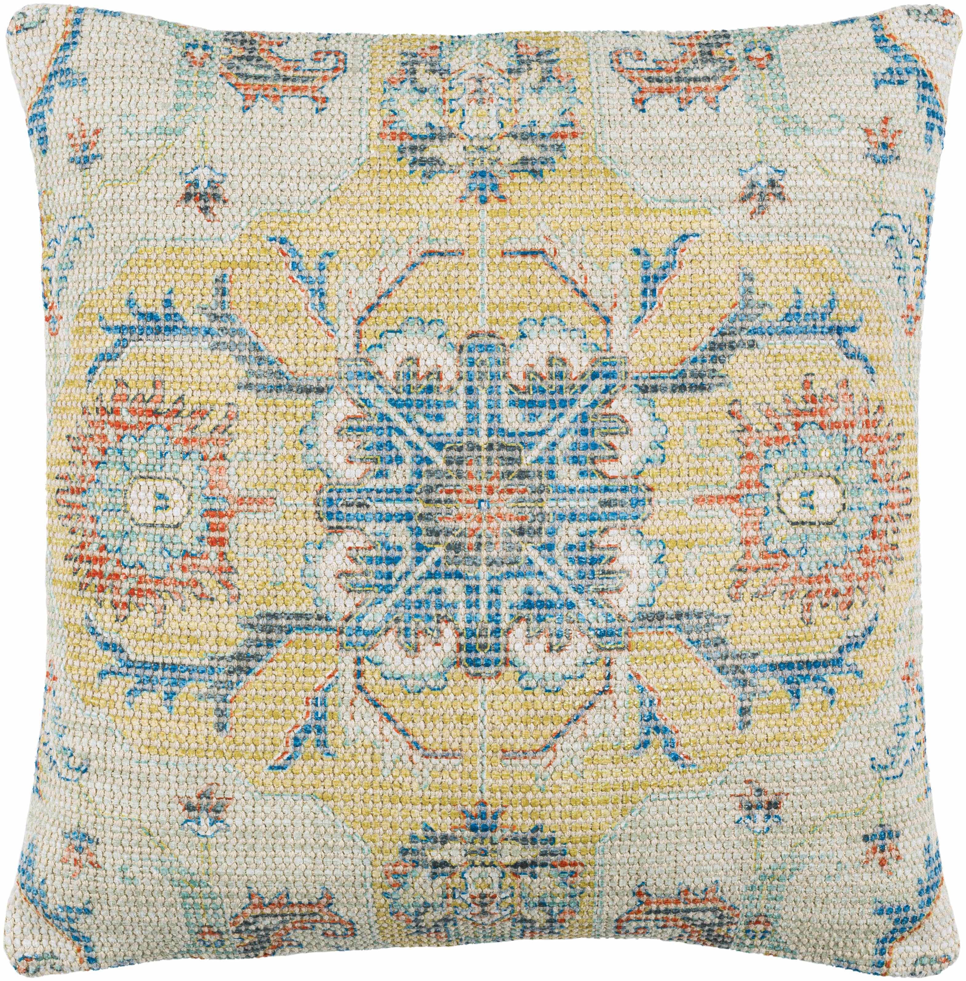 Richibucto Yellow Boho Medallion Throw Pillow - Metromarketstore