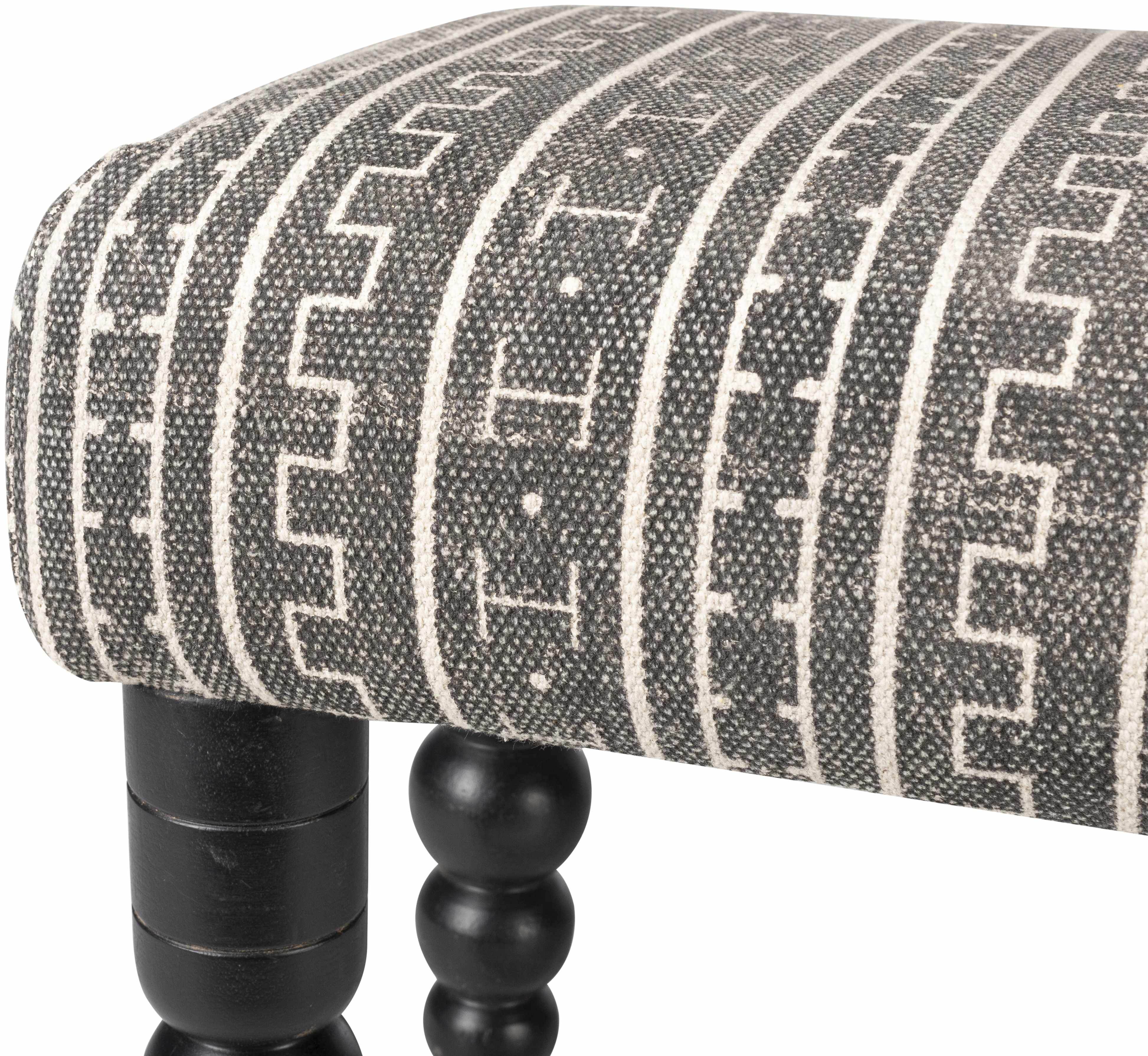 Toshkivka Black and White Patterned Bench - Metromarketstore