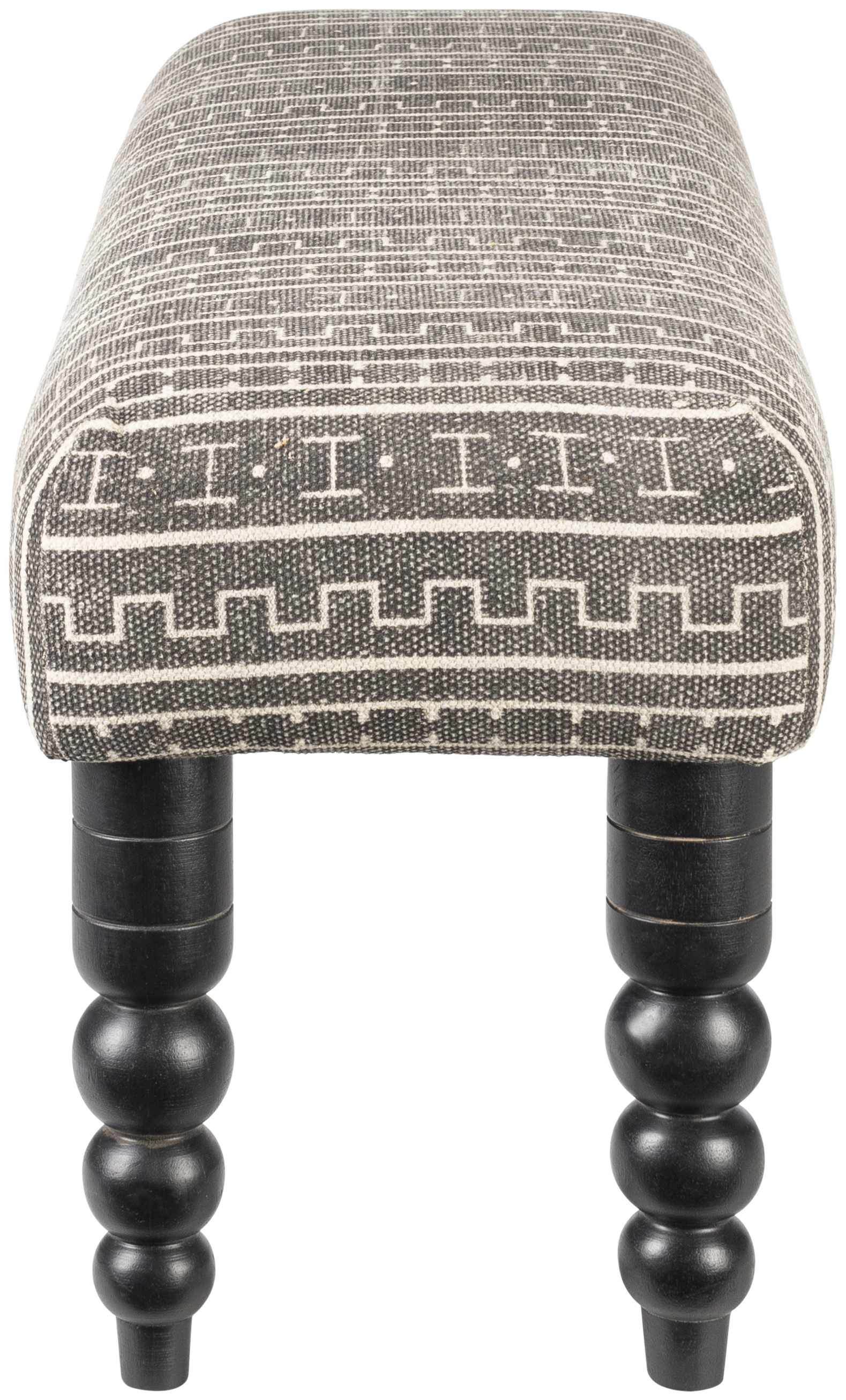 Toshkivka Black and White Patterned Bench - Metromarketstore