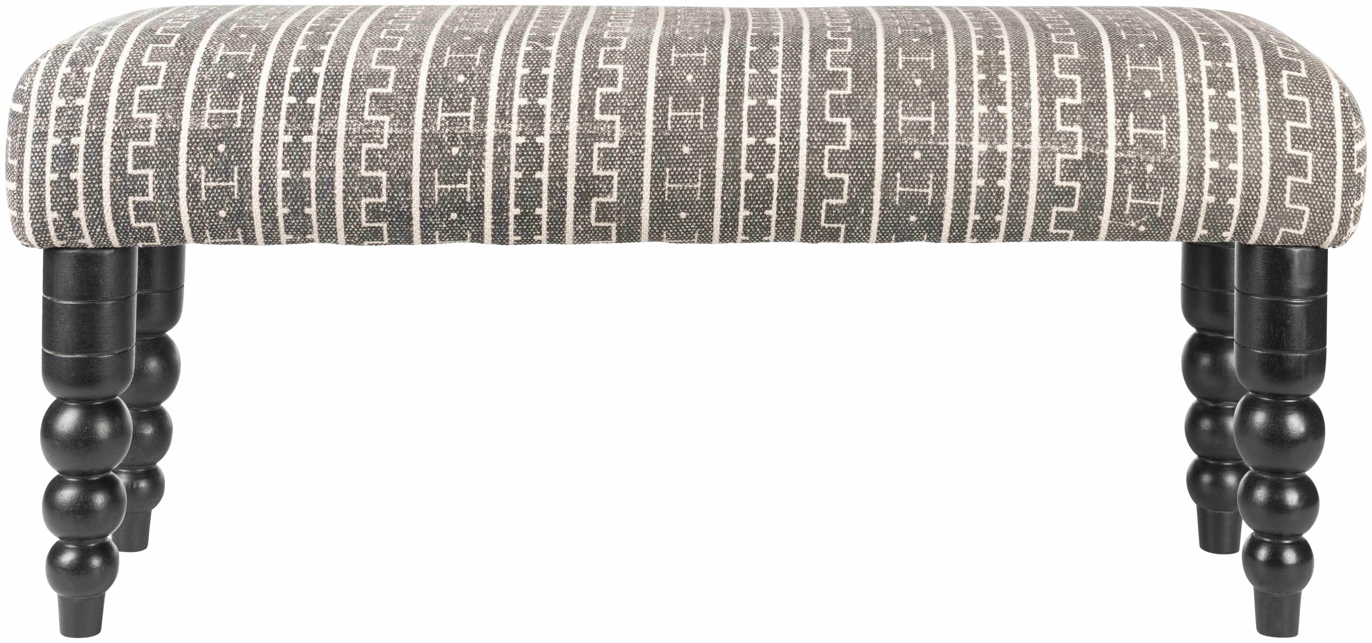 Toshkivka Black and White Patterned Bench - Metromarketstore