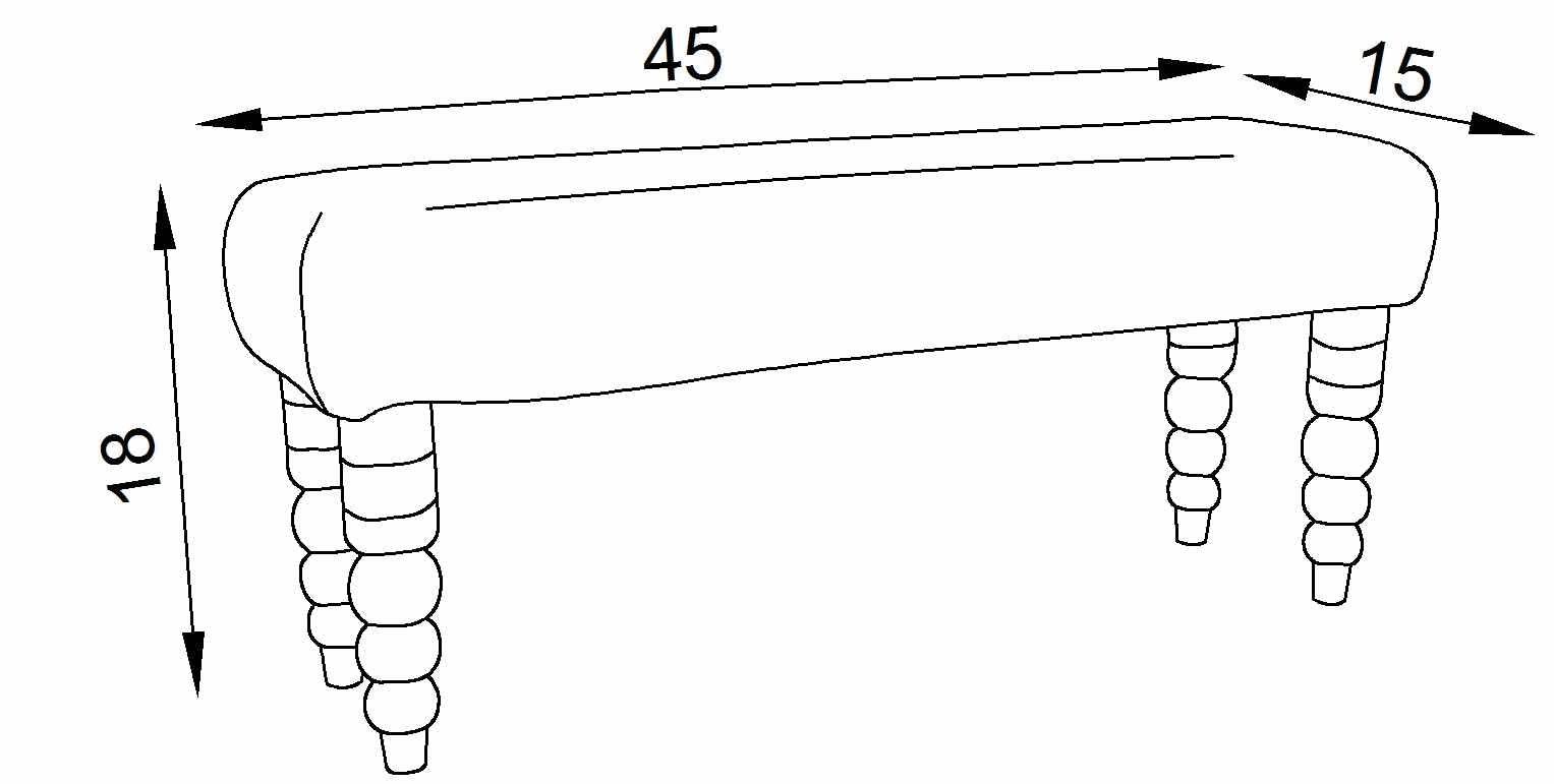 Toshkivka Black and White Patterned Bench - Metromarketstore